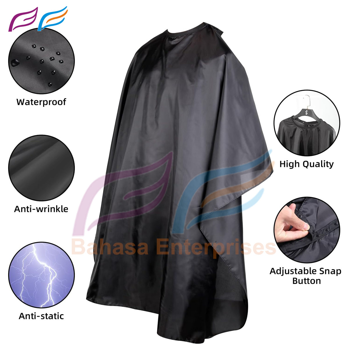 Black Hair Cutting Cape