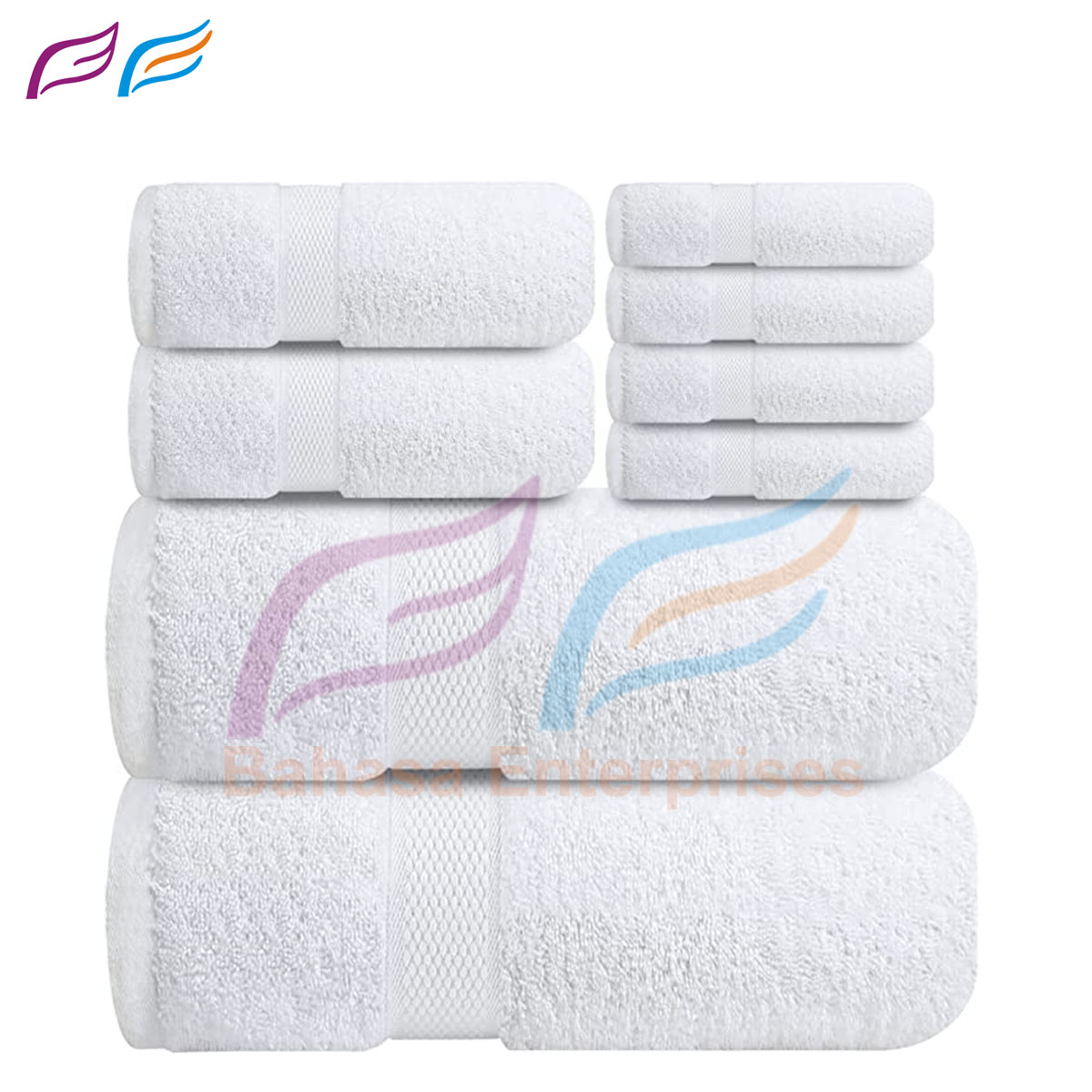 Classic Organic White Towels Set