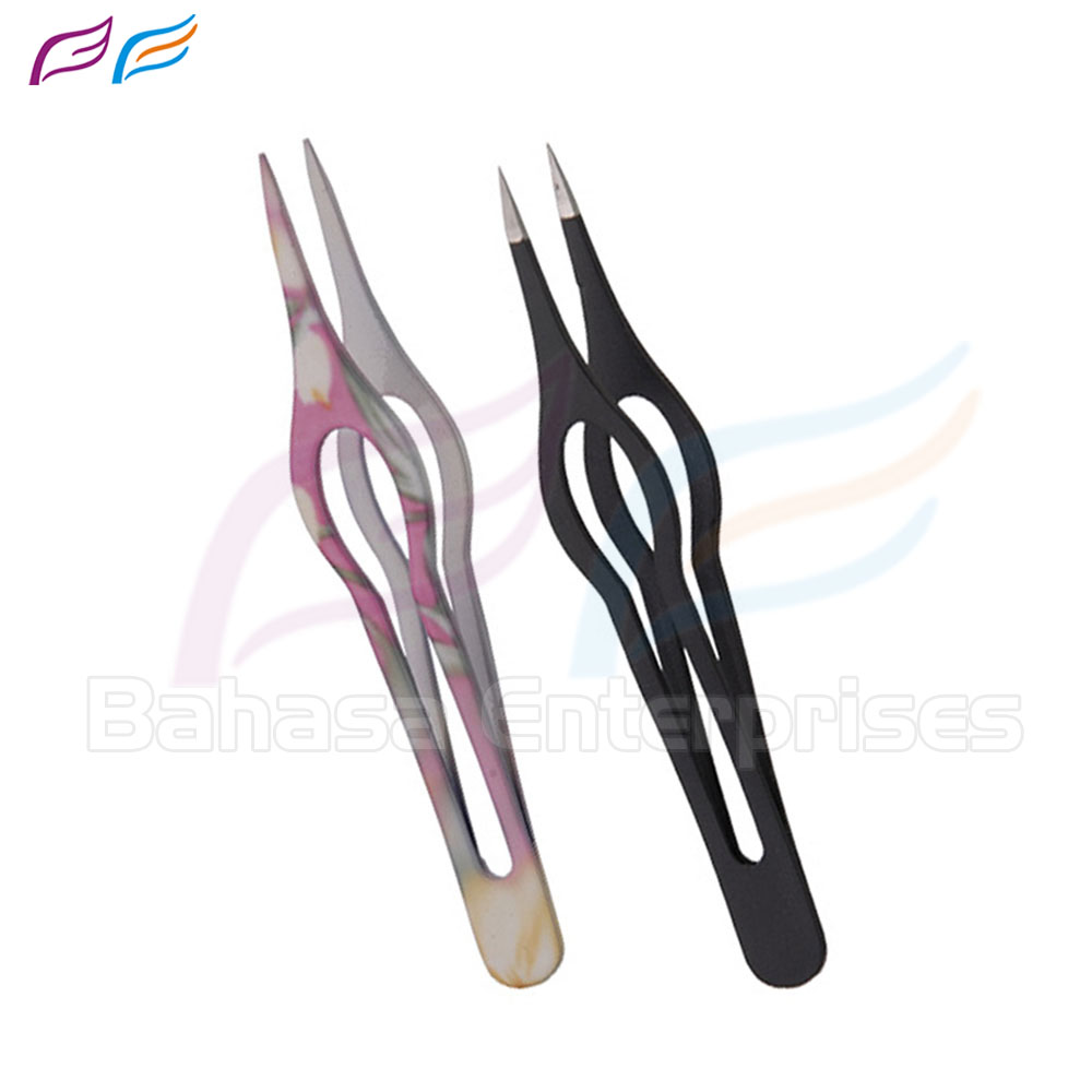 Wide Grip Pointed Eyebrow Tweezers