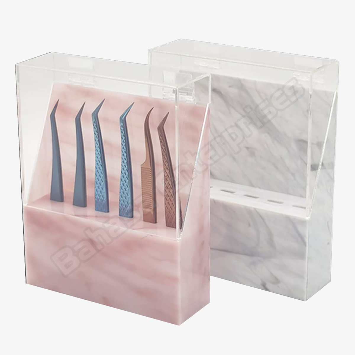 White Marble Tweezers Stand