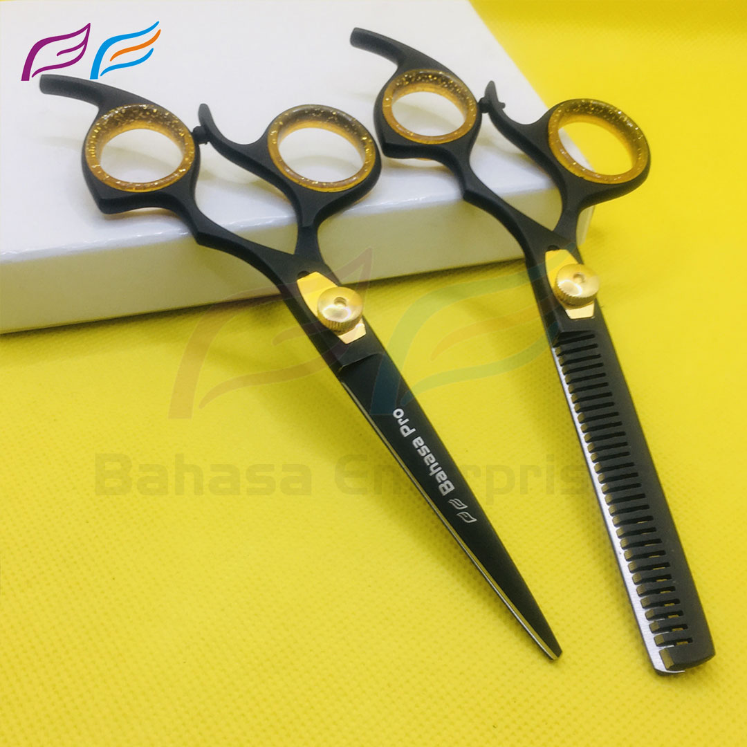 Black Razor Scissors Set