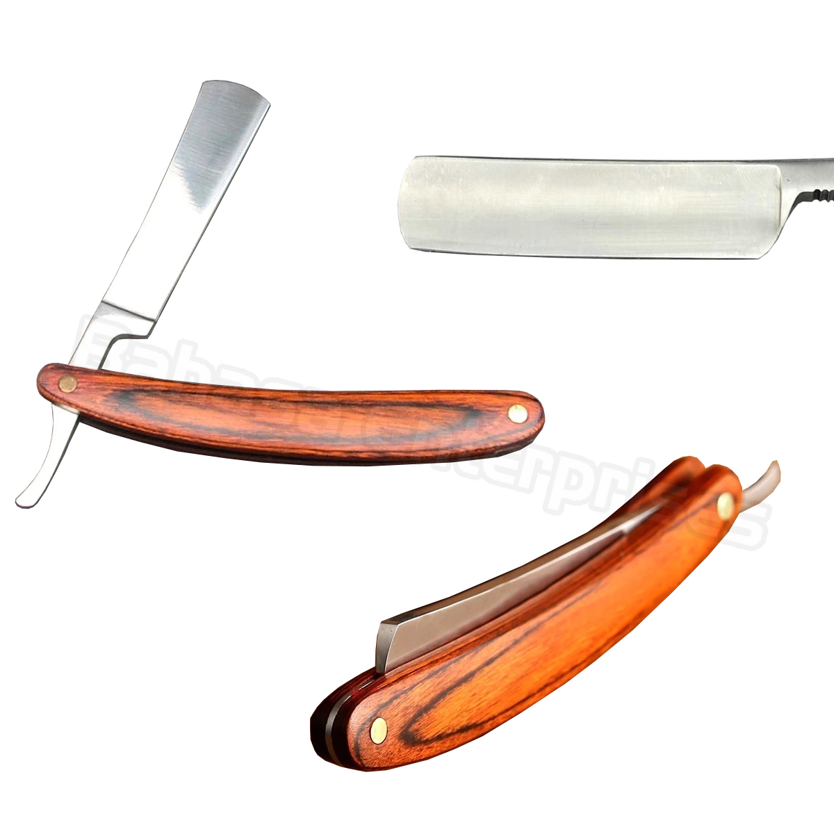 Wooden Handle Straight Shaving Razor